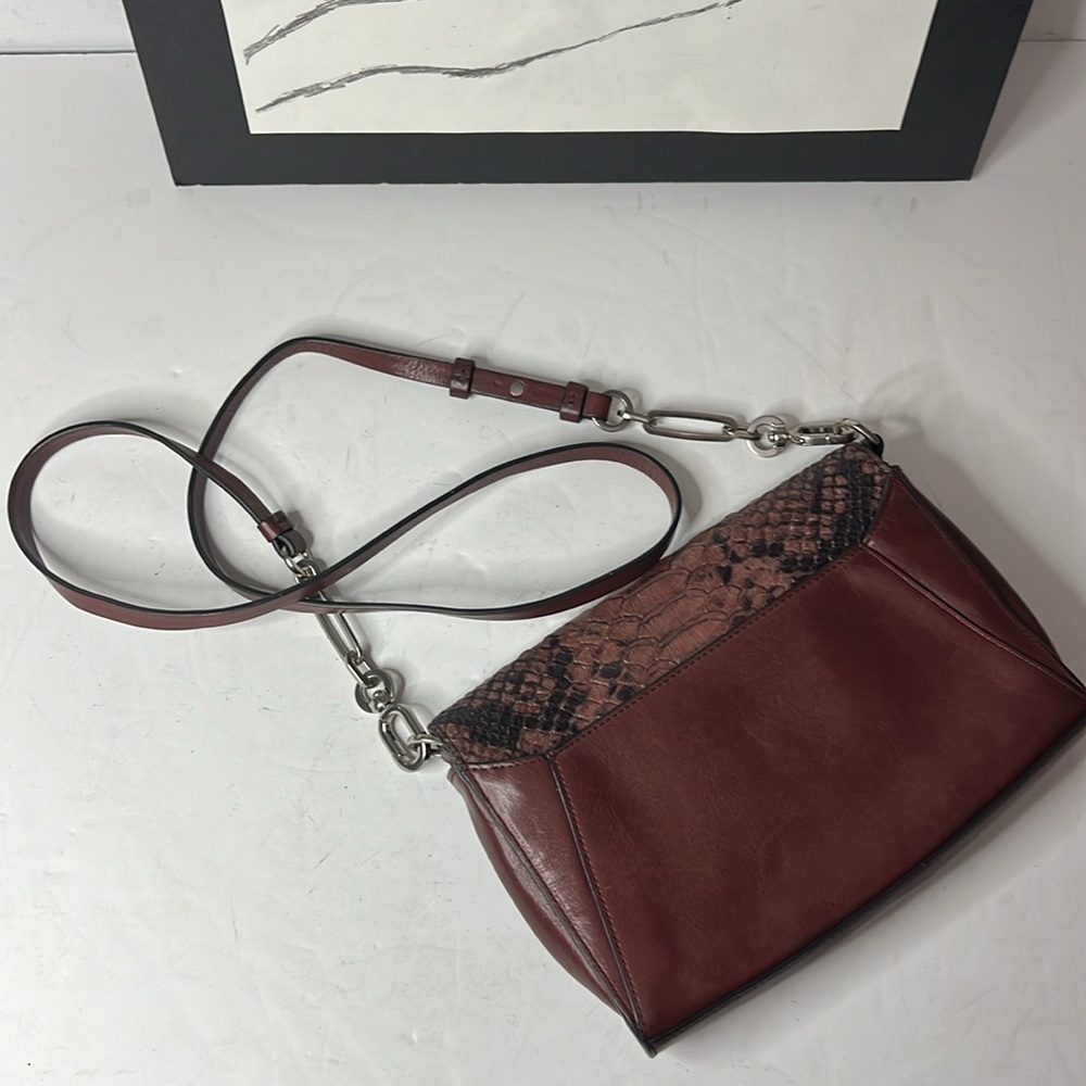 Coach Leather Crossbody Python Embossed Handbag - image 5